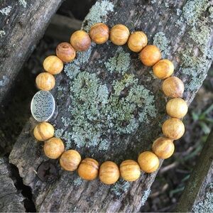 Handmade Palo Santo Beaded Bracelet, Reiki Infused, Negative Energy Protection